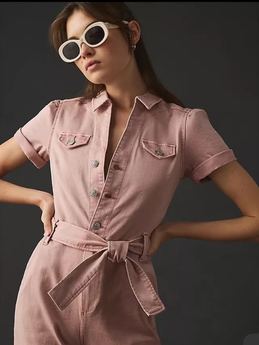 Paige Anessa Jumpsuit Pink Rouge Glow